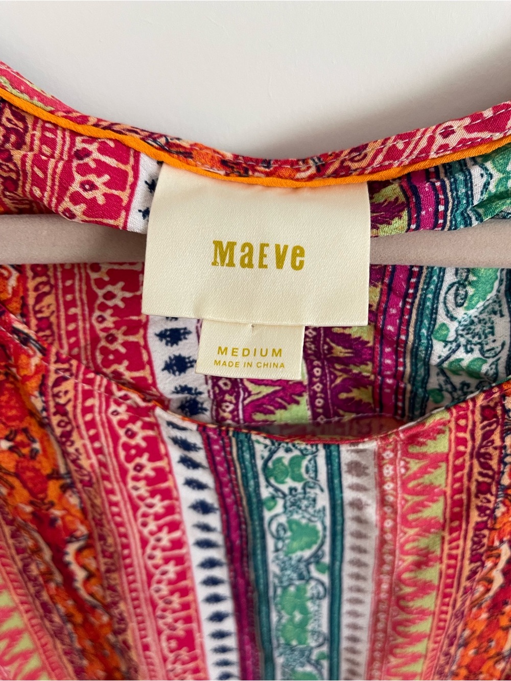 Maeve Multicolor Boho Stripe One-Piece - Pink, Orange, Green, Blue